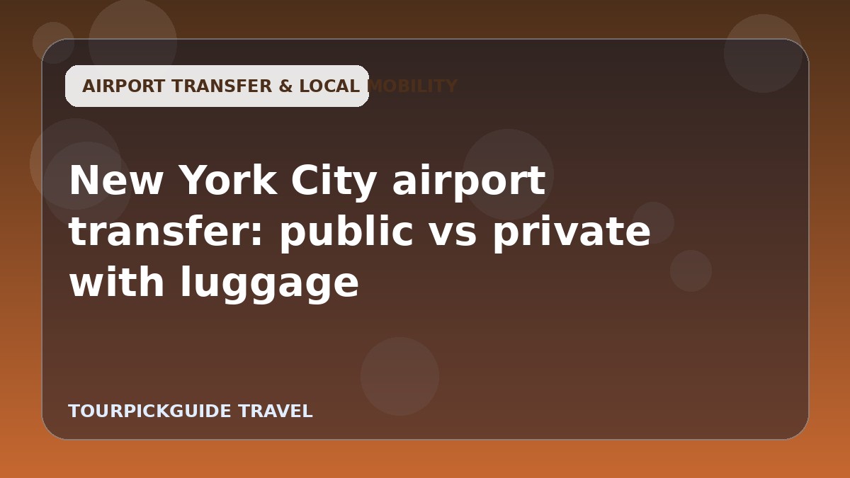 New York City airport transfer: public vs private with luggage