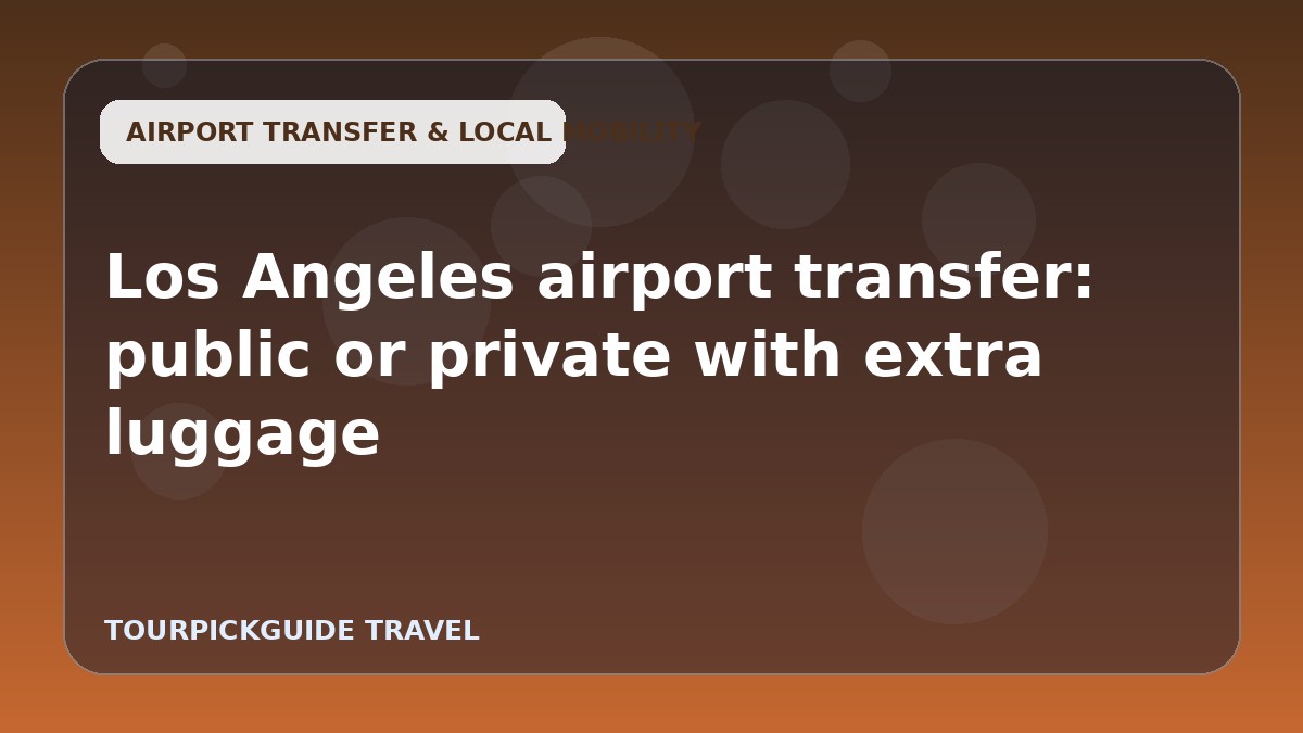 Los Angeles airport transfer: public or private with extra luggage