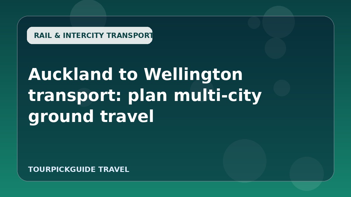 Auckland to Wellington transport: plan multi-city ground travel