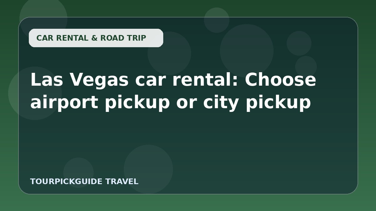 Las Vegas car rental: Choose airport pickup or city pickup