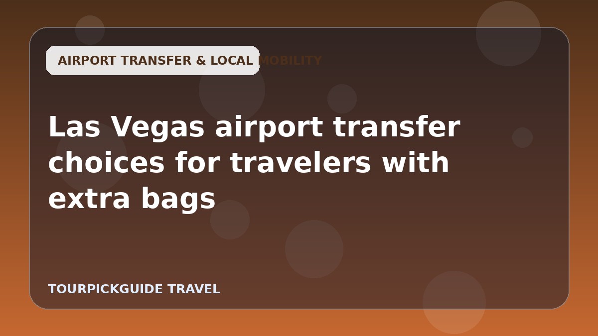 Las Vegas airport transfer choices for travelers with extra bags