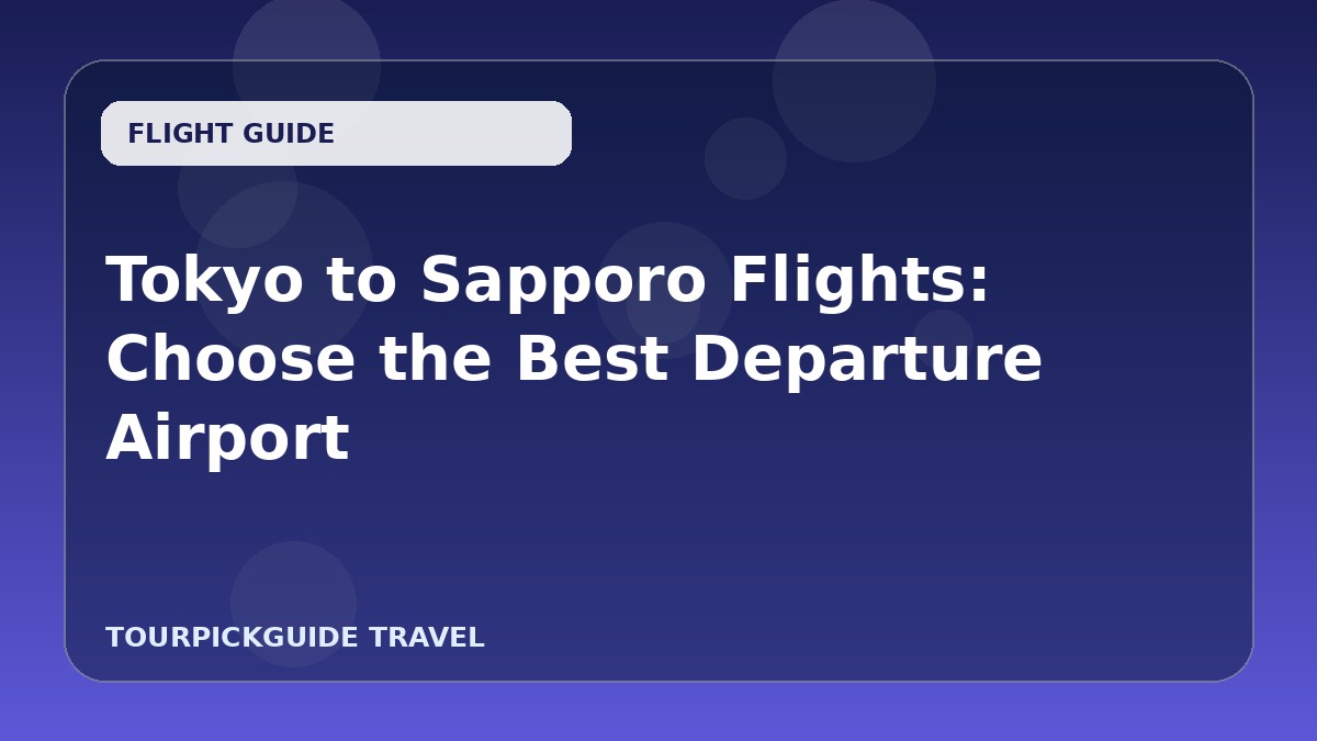 Tokyo to Sapporo Flights: Choose the Best Departure Airport