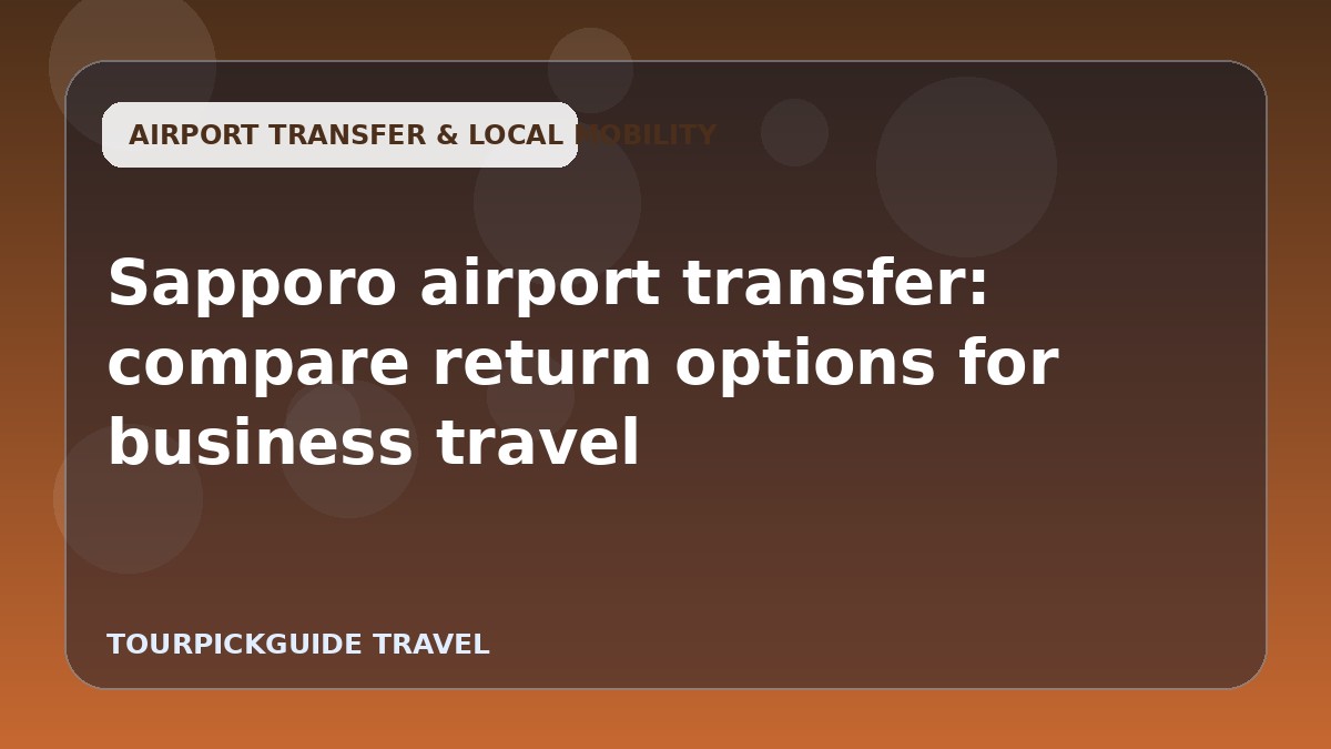 Sapporo airport transfer: compare return options for business travel