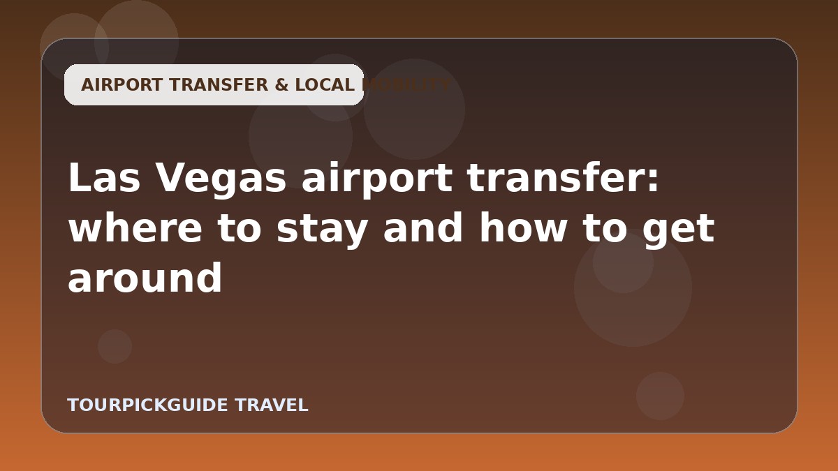 Las Vegas airport transfer: where to stay and how to get around