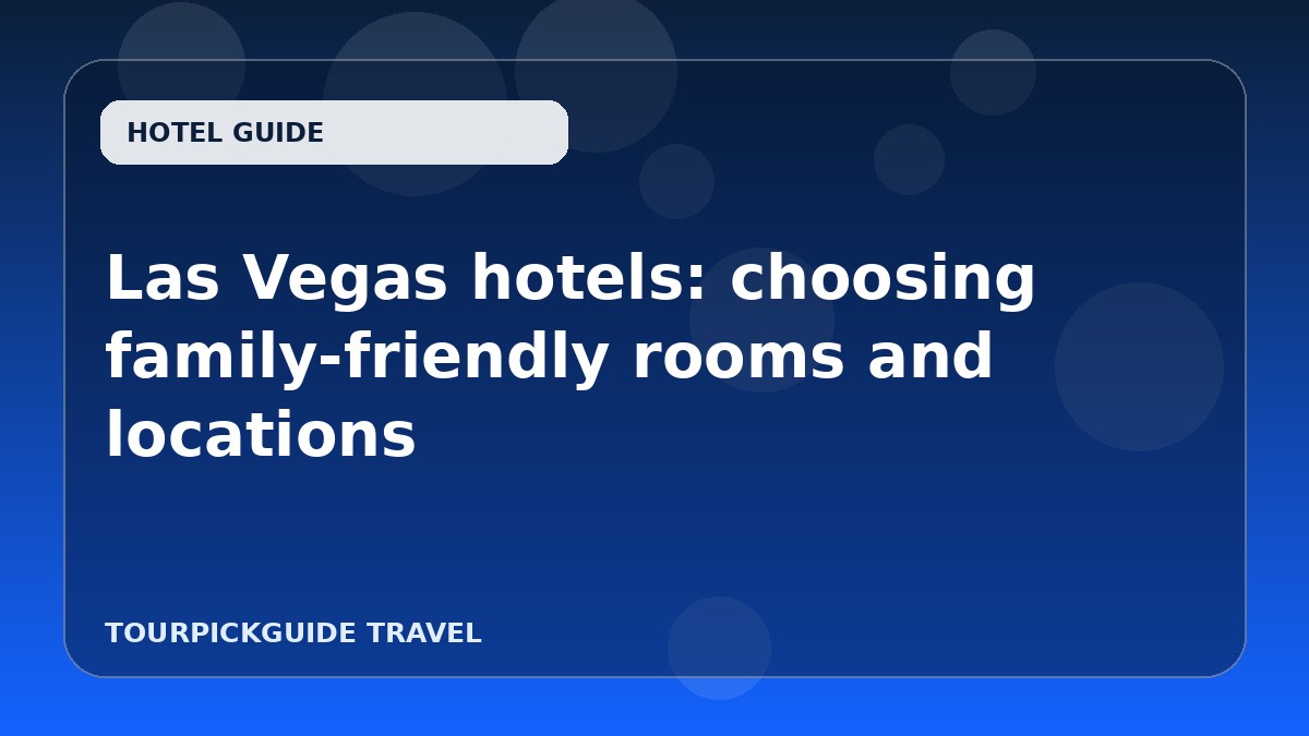 Las Vegas hotels: choosing family-friendly rooms and locations