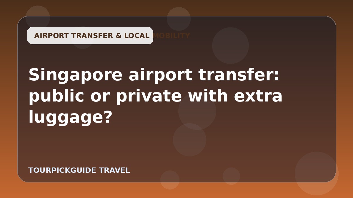 Singapore airport transfer: public or private with extra luggage?