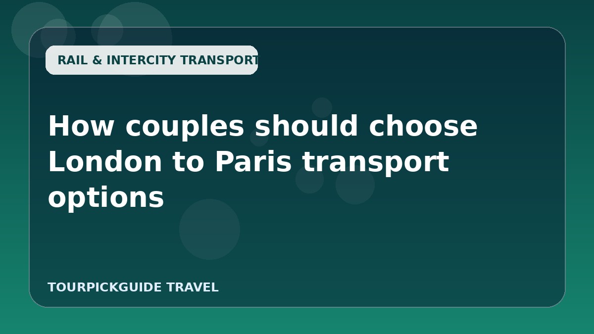 How couples should choose London to Paris transport options
