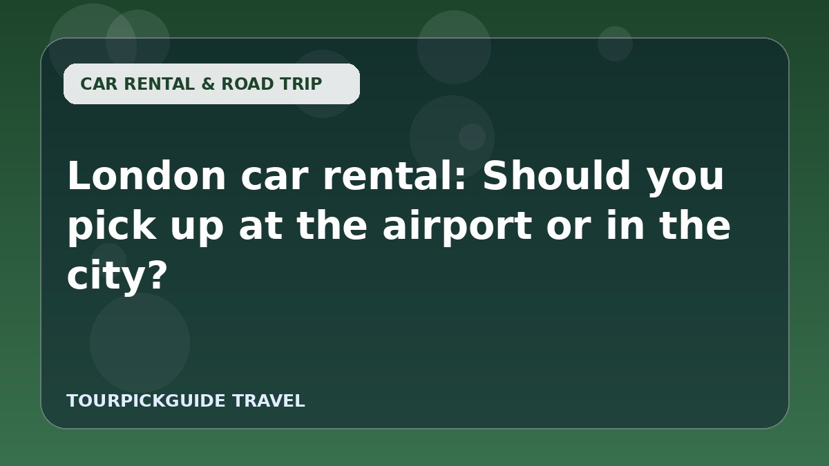 London car rental: Should you pick up at the airport or in the city?