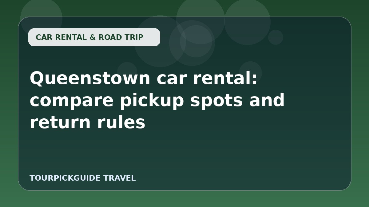 Queenstown car rental: compare pickup spots and return rules