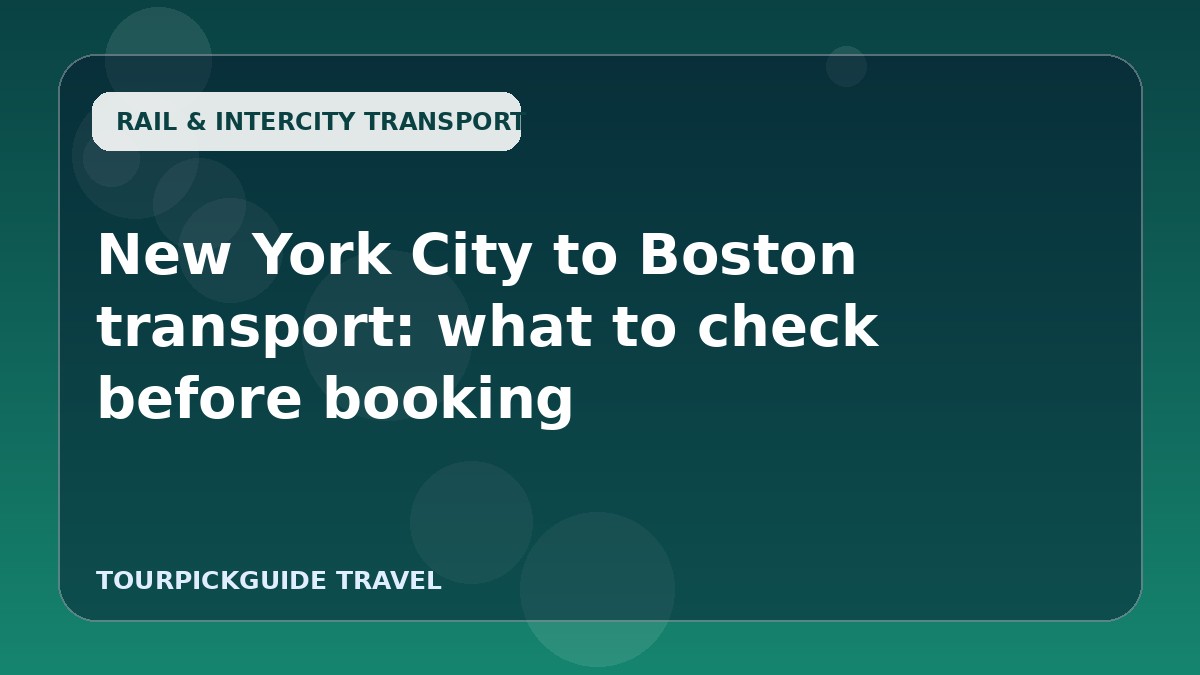 New York City to Boston transport: what to check before booking