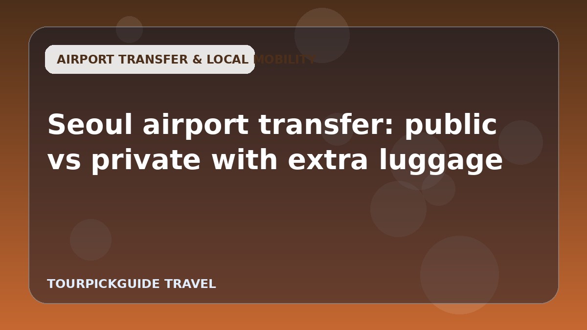 Seoul airport transfer: public vs private with extra luggage
