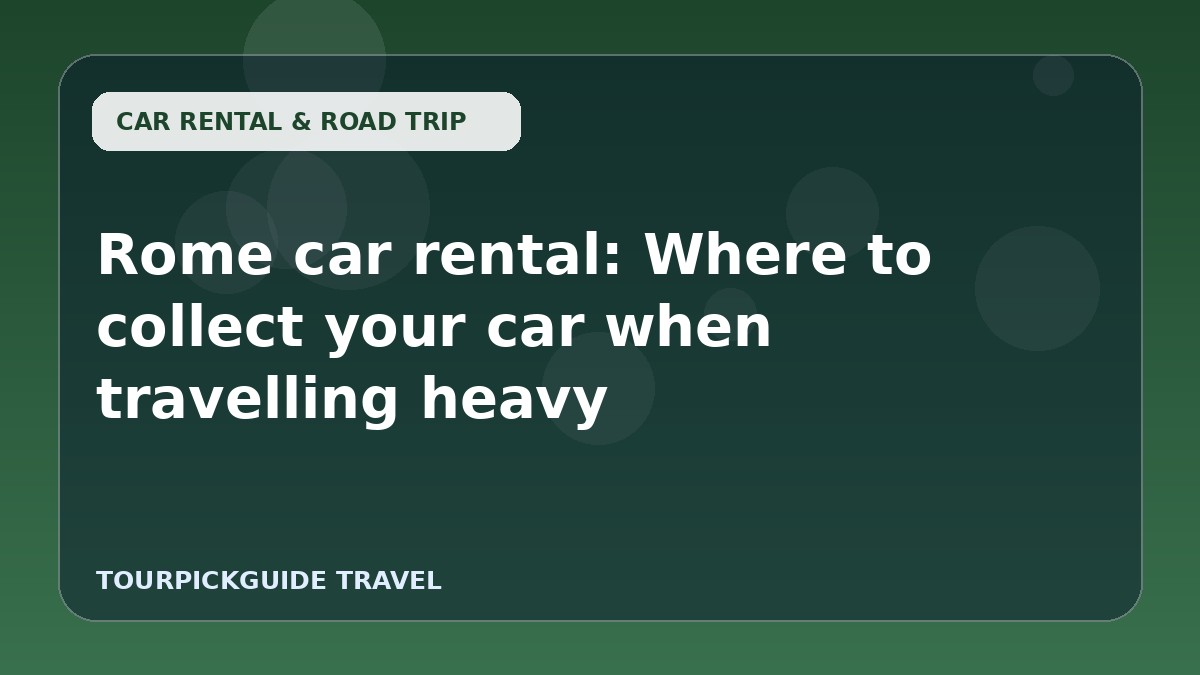 Rome car rental: Where to collect your car when travelling heavy