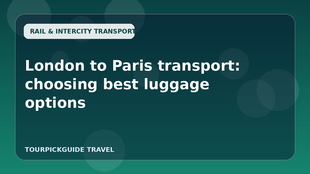 London to Paris transport: choosing best luggage options
