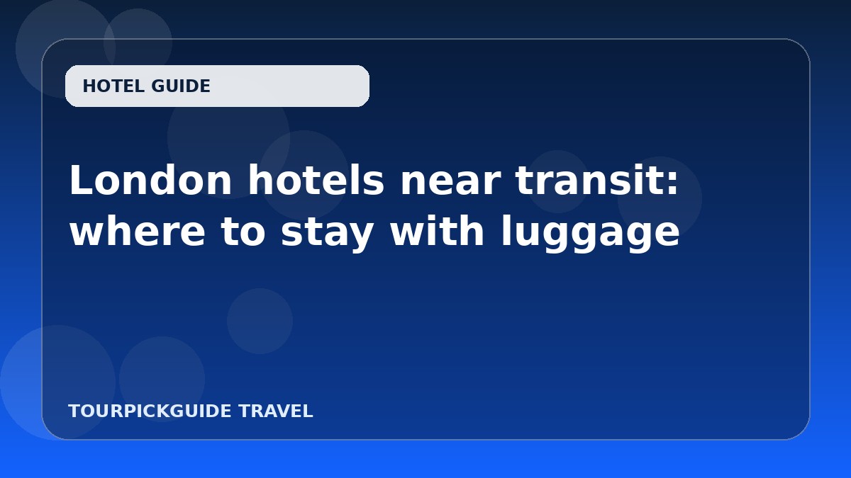 London hotels near transit: where to stay with luggage