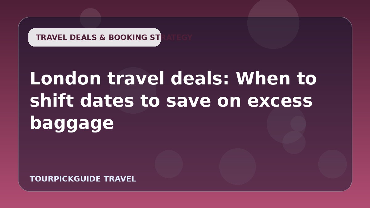 London travel deals: When to shift dates to save on excess baggage