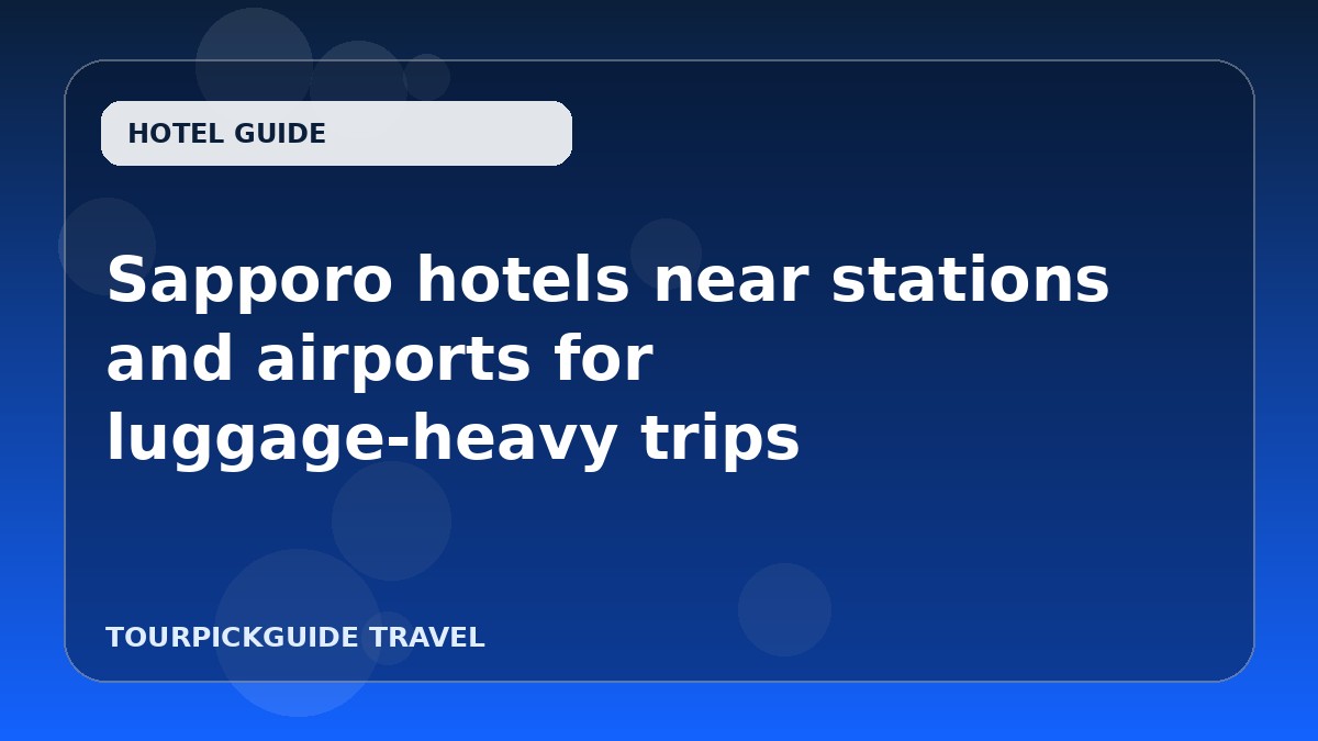 Sapporo hotels near stations and airports for luggage-heavy trips