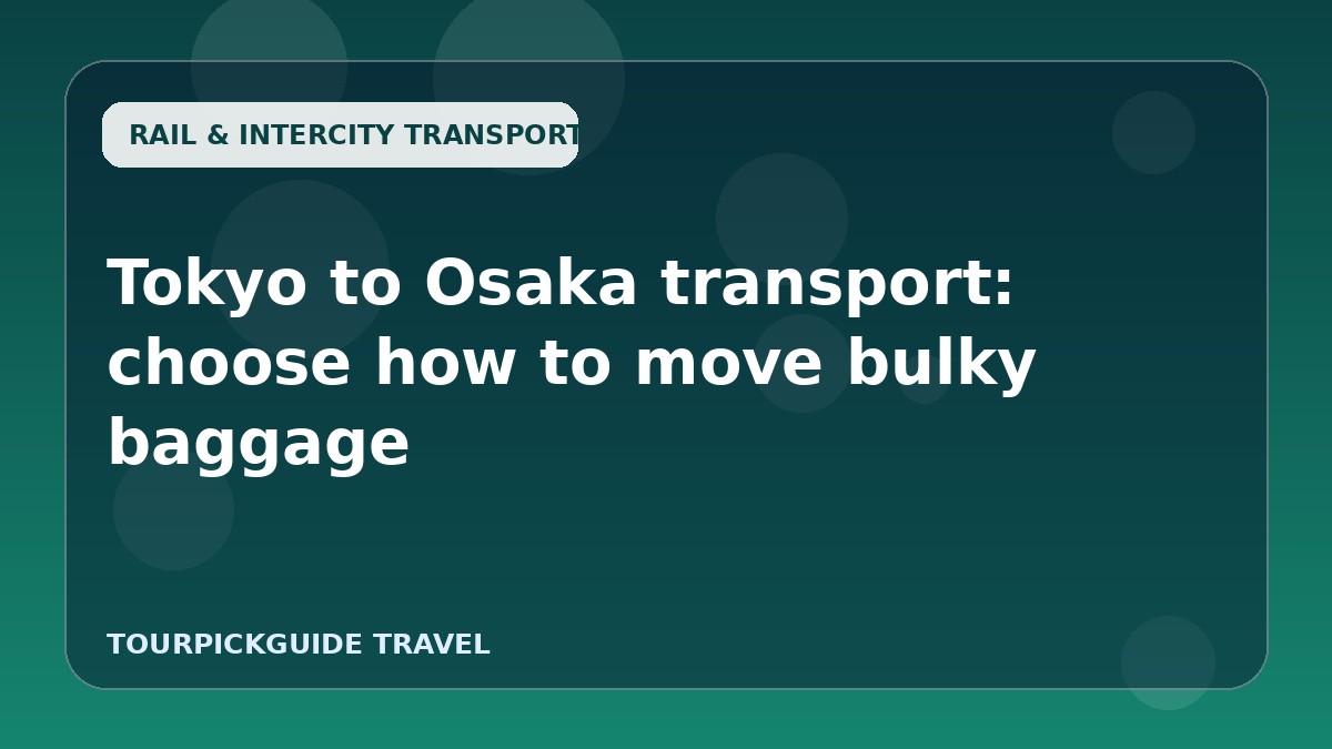 Tokyo to Osaka transport: choose how to move bulky baggage