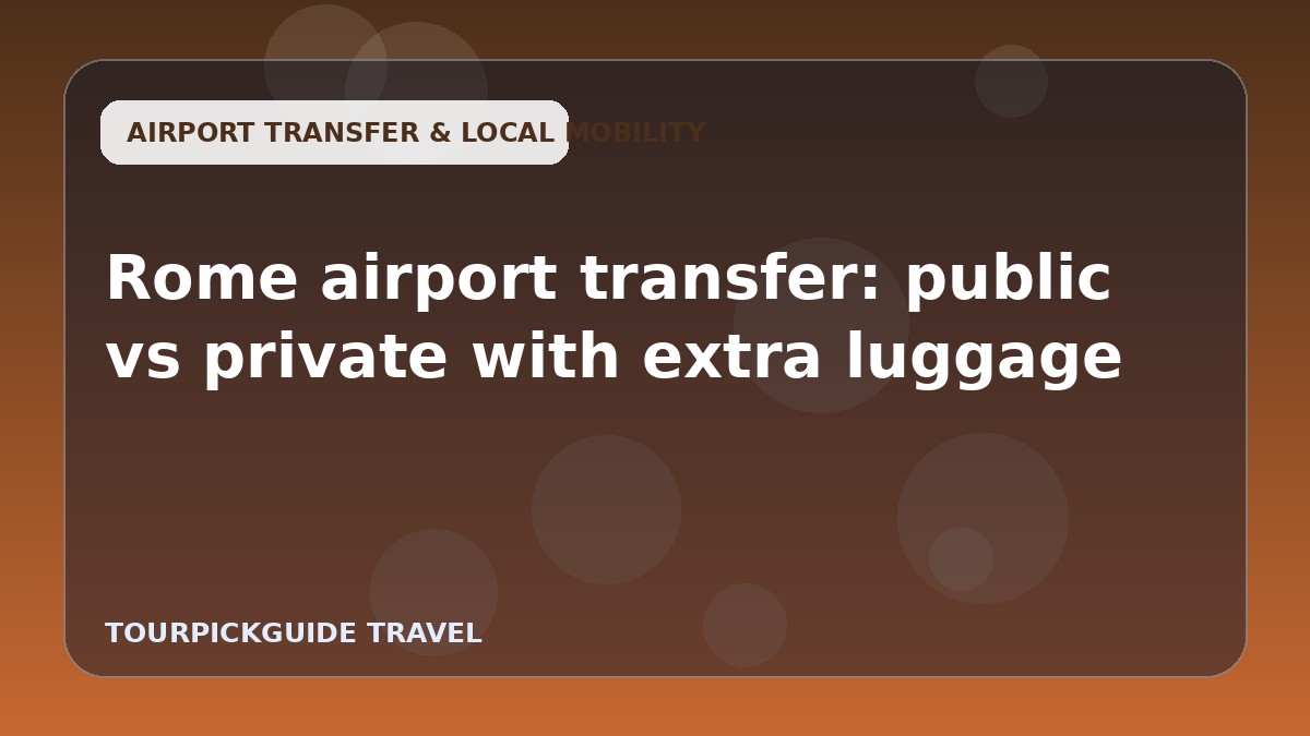Rome airport transfer: public vs private with extra luggage