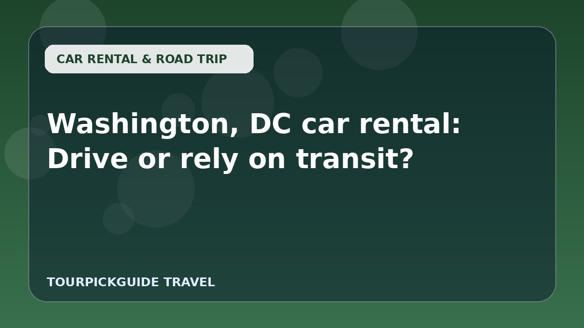 Washington, DC car rental: Drive or rely on transit?