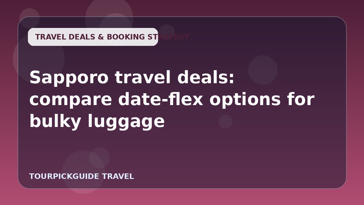 Sapporo travel deals: compare date-flex options for bulky luggage