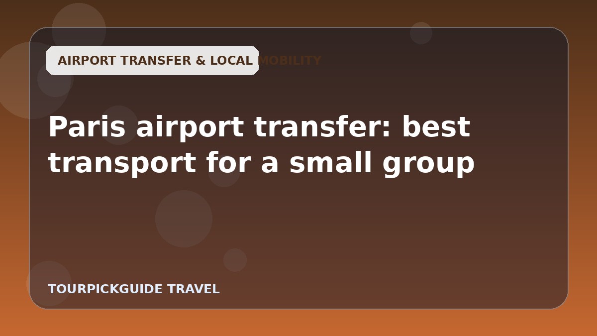 Paris airport transfer: best transport for a small group