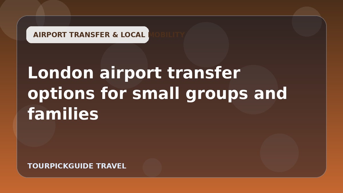 London airport transfer options for small groups and families
