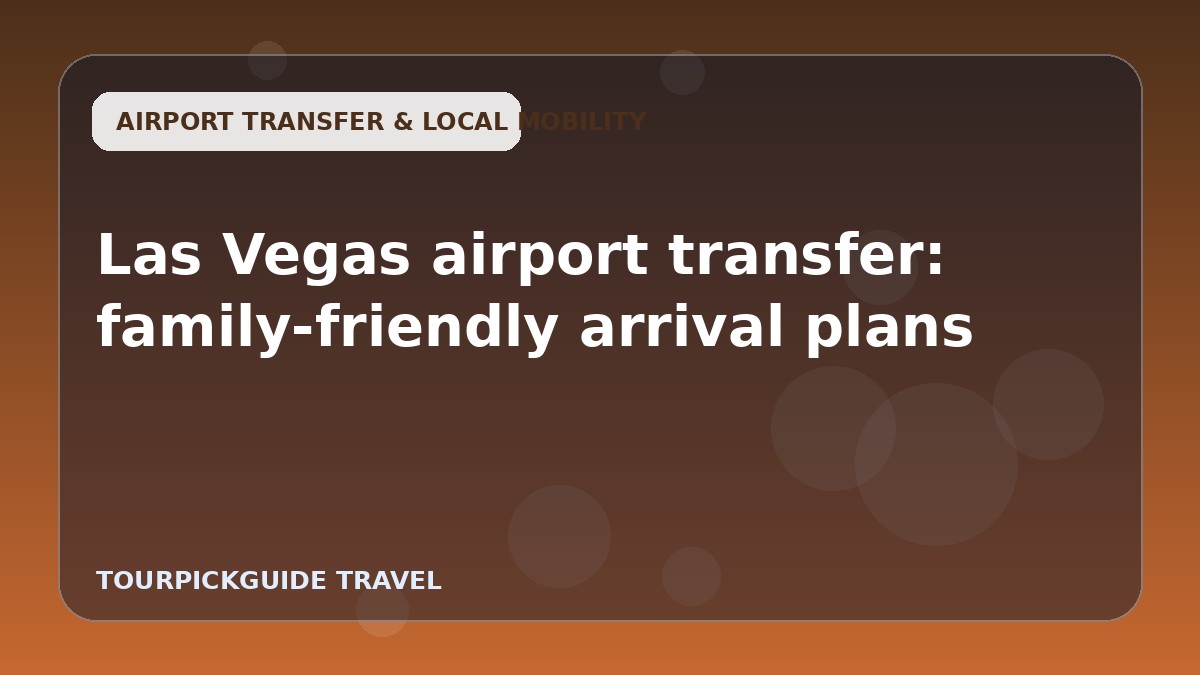 Las Vegas airport transfer: family-friendly arrival plans