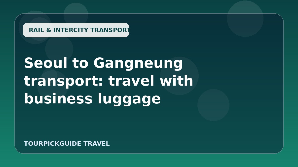 Seoul to Gangneung transport: travel with business luggage
