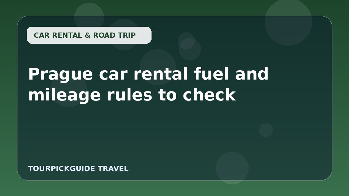 Prague car rental fuel and mileage rules to check