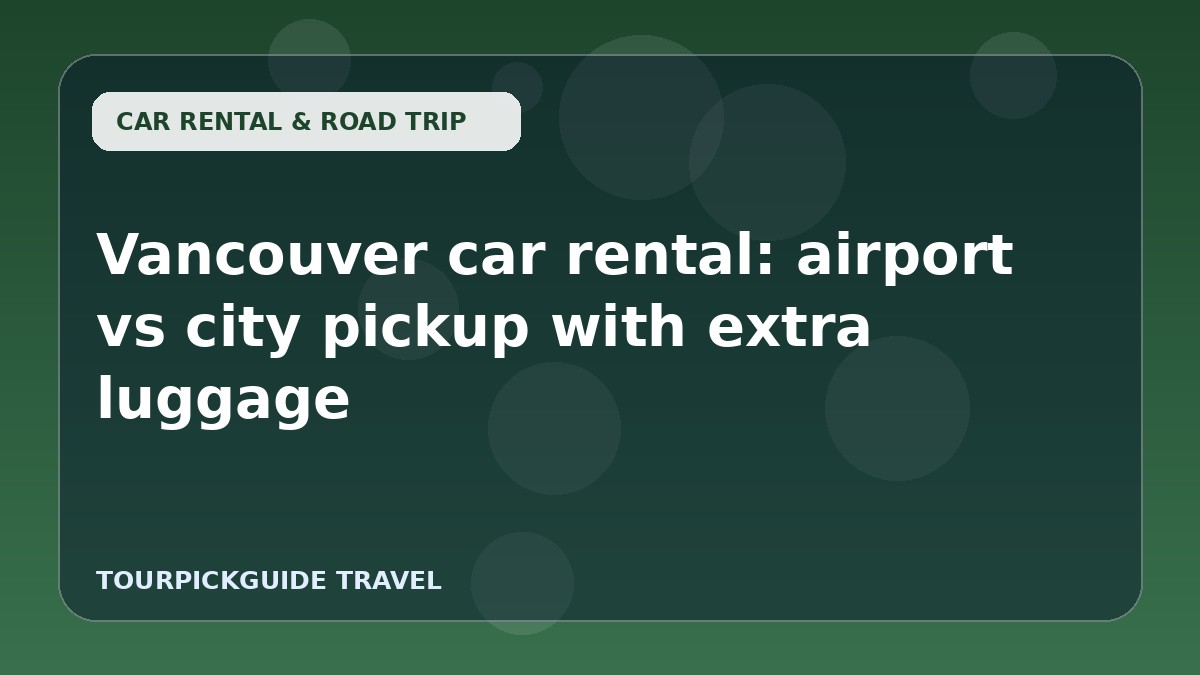 Vancouver car rental: airport vs city pickup with extra luggage