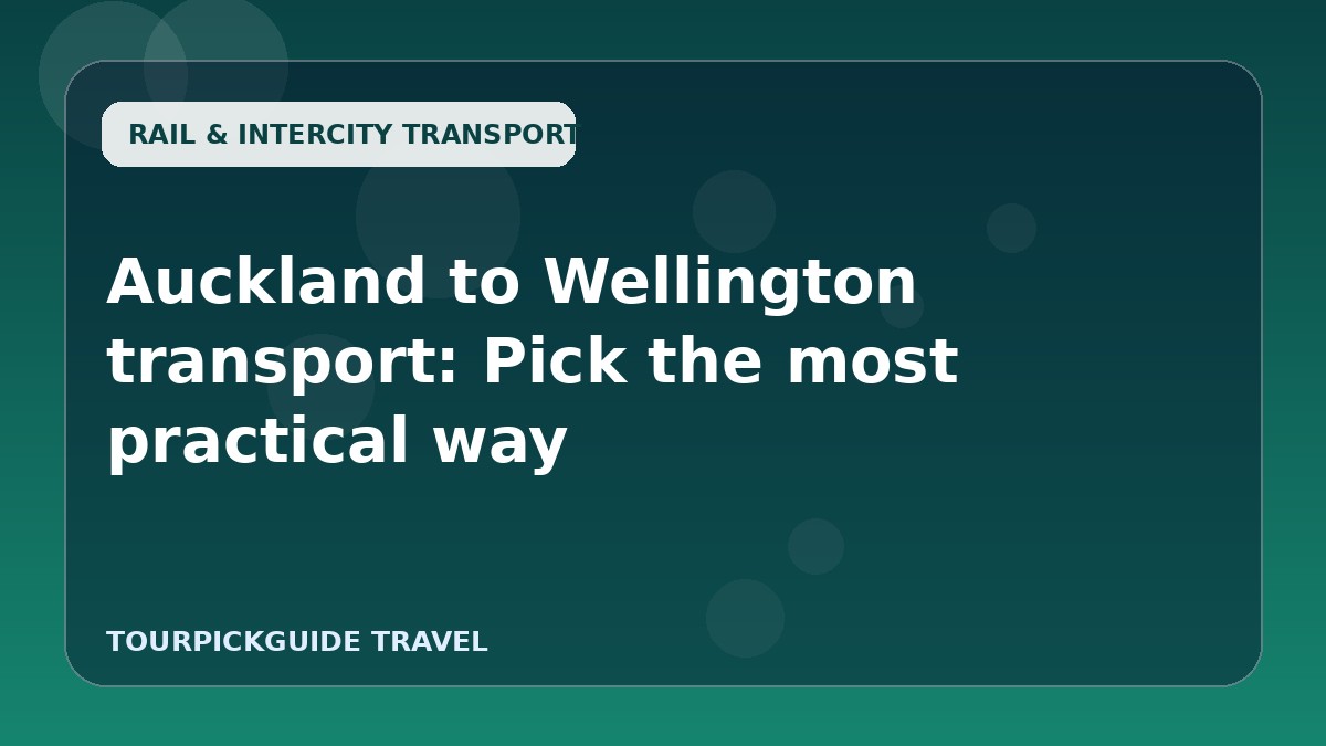 Auckland to Wellington transport: Pick the most practical way