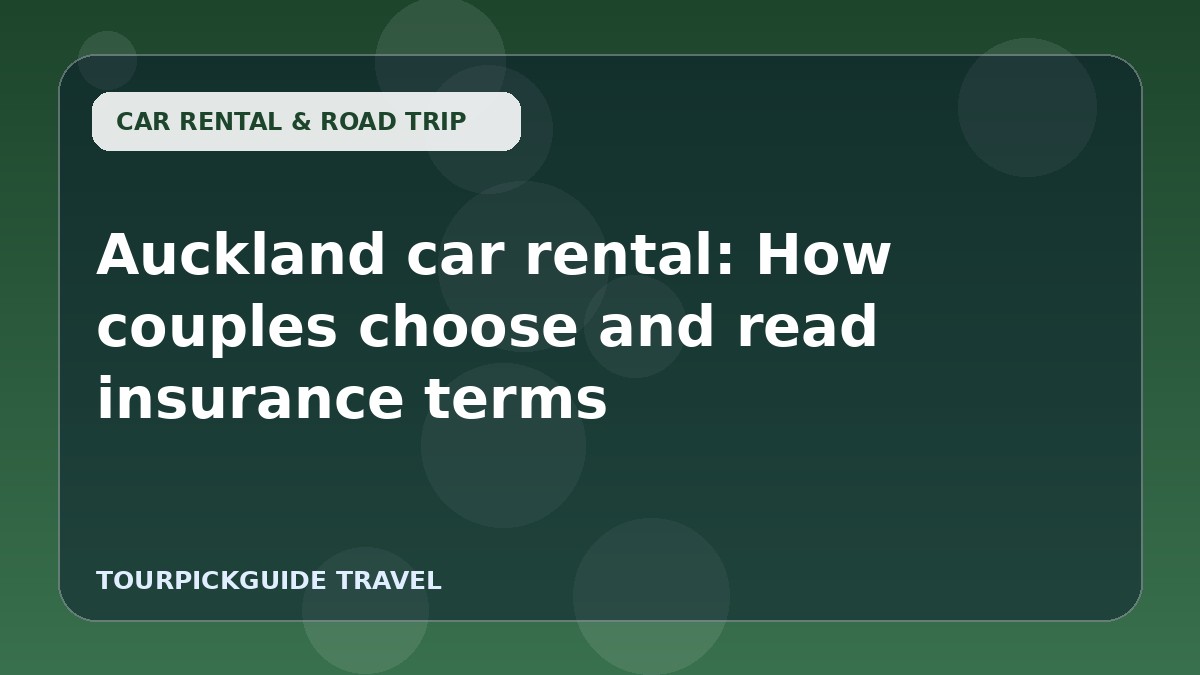 Auckland car rental: How couples choose and read insurance terms