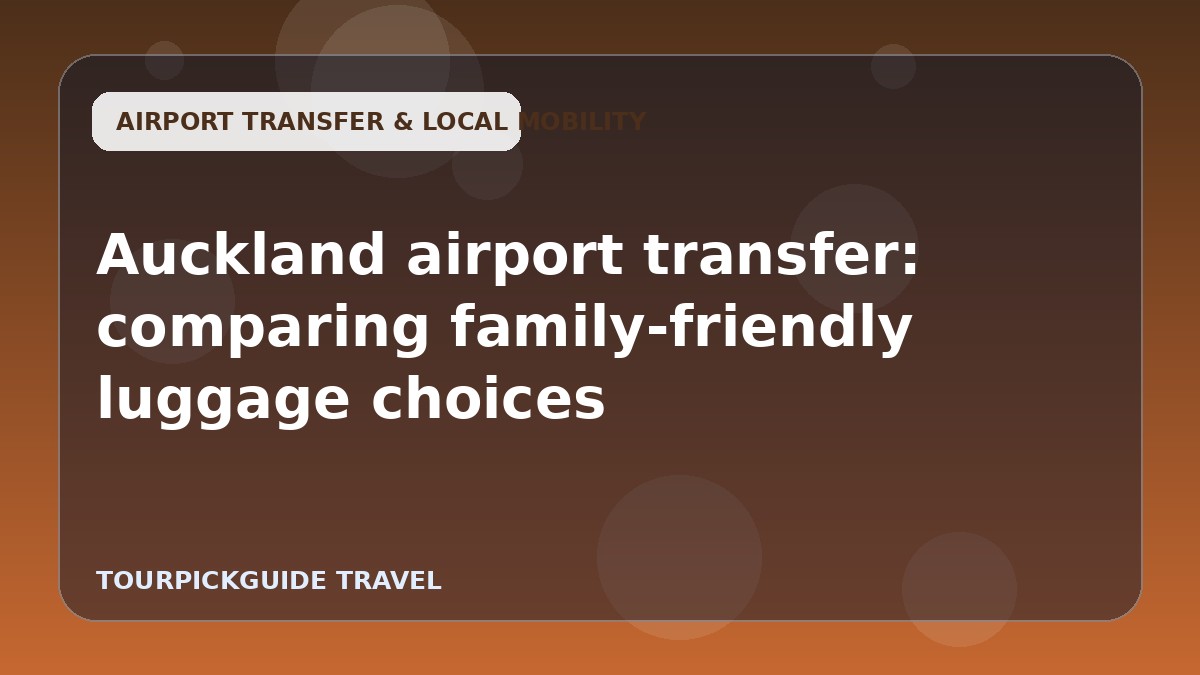 Auckland airport transfer: comparing family-friendly luggage choices