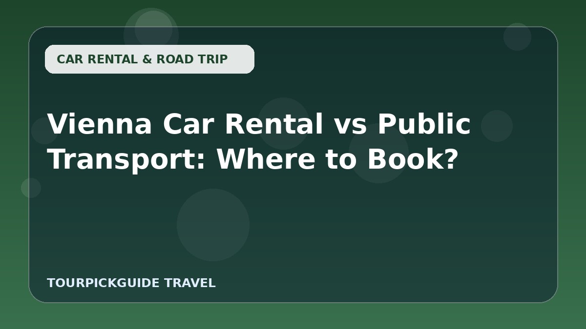 Vienna Car Rental vs Public Transport: Where to Book?