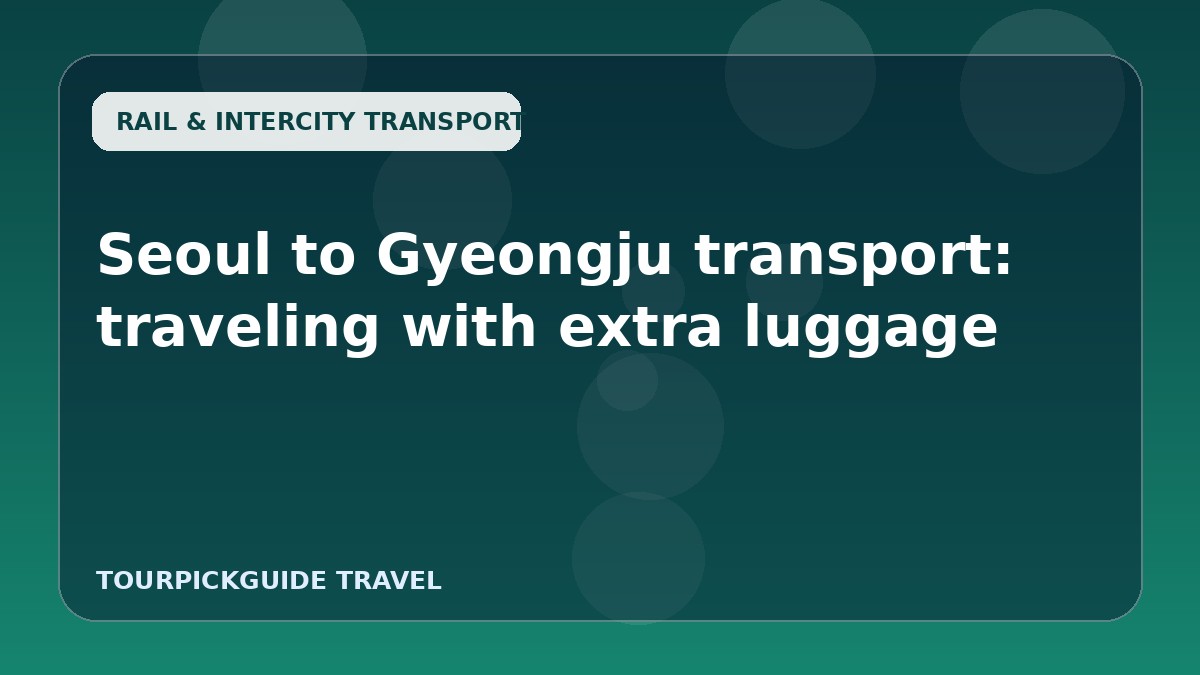 Seoul to Gyeongju transport: traveling with extra luggage