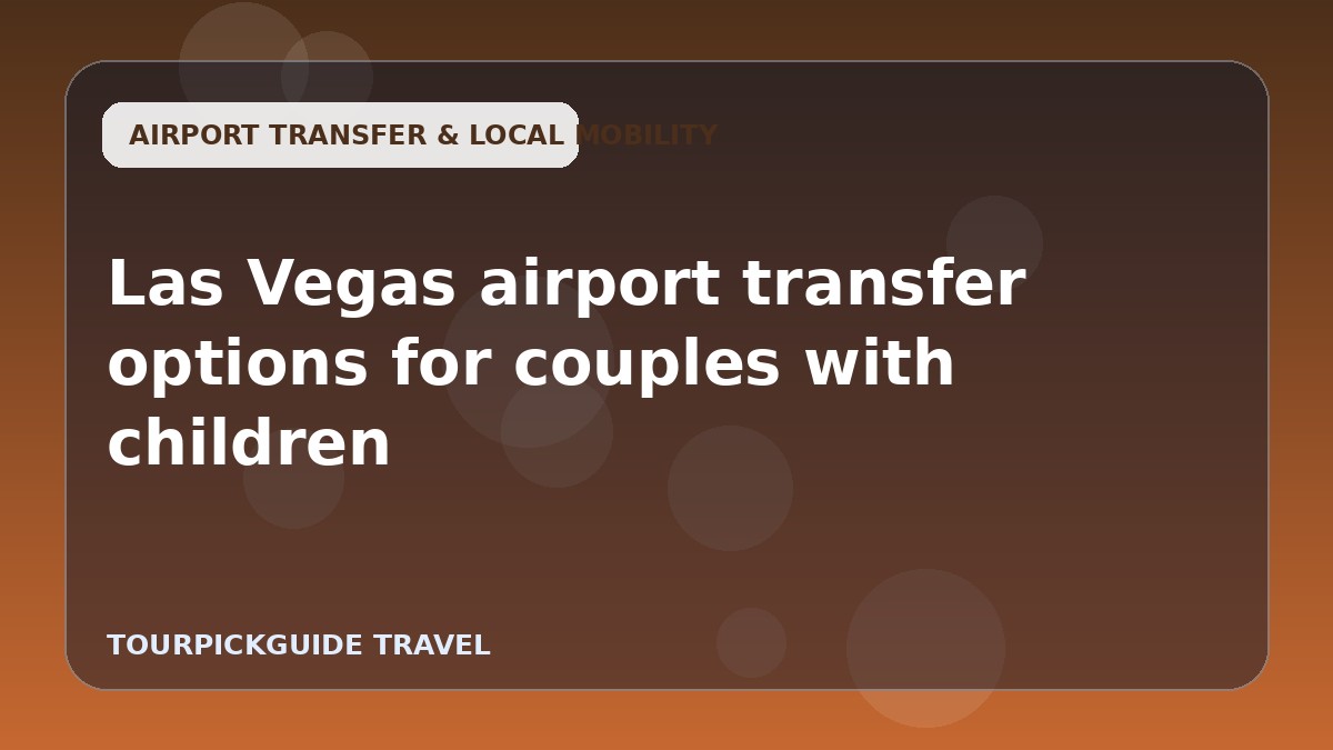 Las Vegas airport transfer options for couples with children