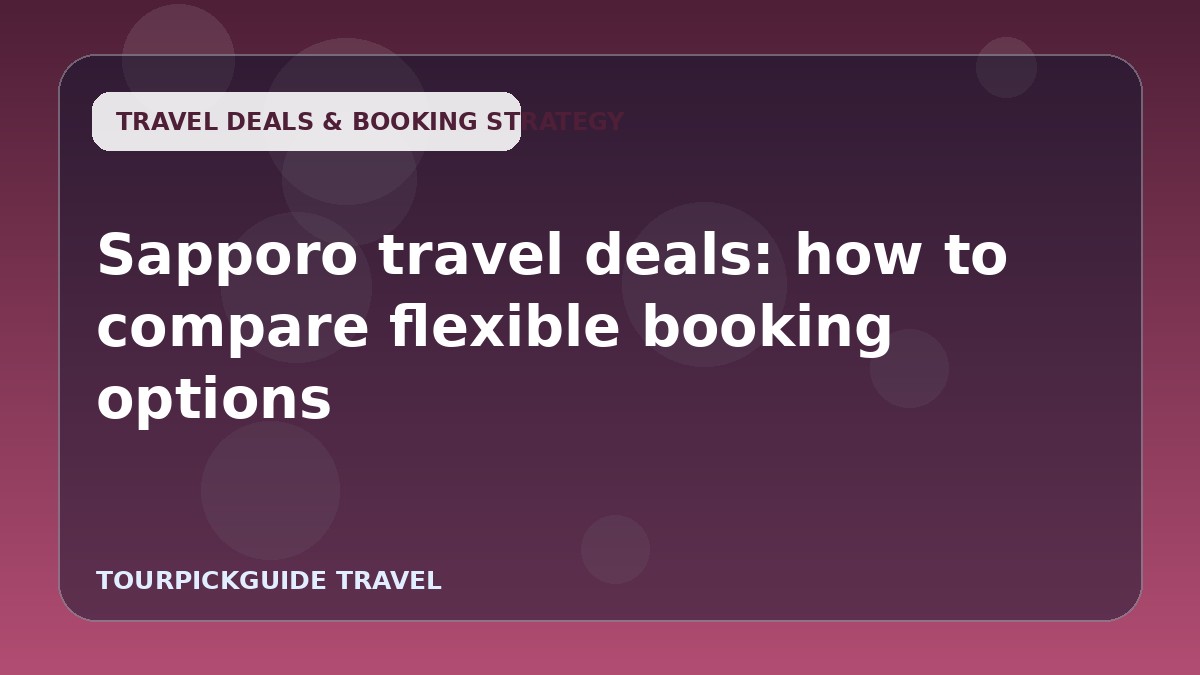 Sapporo travel deals: how to compare flexible booking options