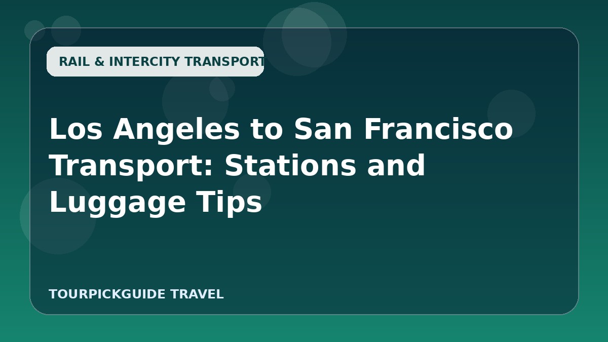Los Angeles to San Francisco Transport: Stations and Luggage Tips