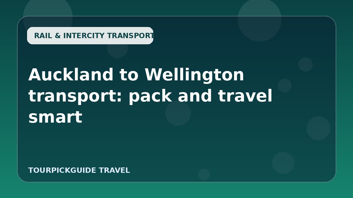 Auckland to Wellington transport: pack and travel smart