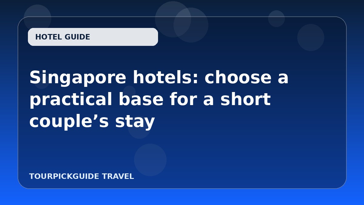 Visual guide for Singapore hotels: choose a practical base for a short couple’s stay