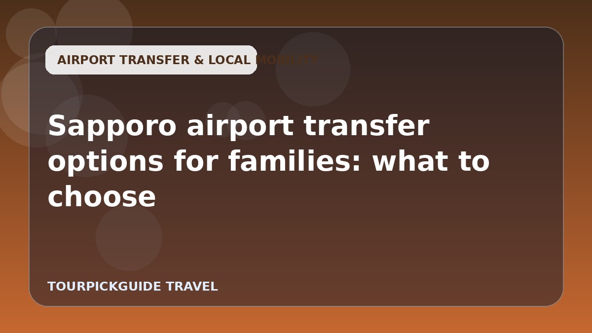 Sapporo airport transfer options for families: what to choose