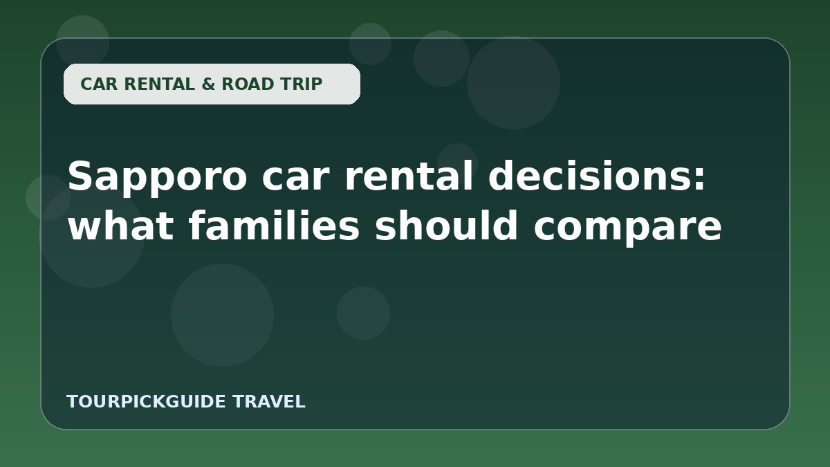 Visual guide for Sapporo car rental decisions: what families should compare