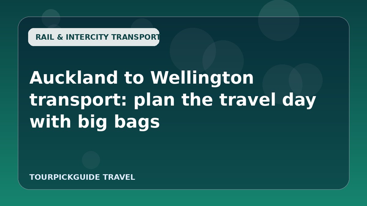 Visual guide for Auckland to Wellington transport: plan the travel day with big bags