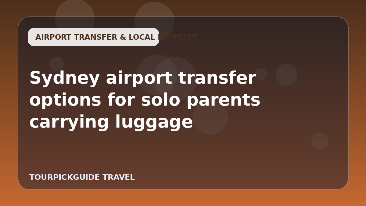 Sydney airport transfer options for solo parents carrying luggage