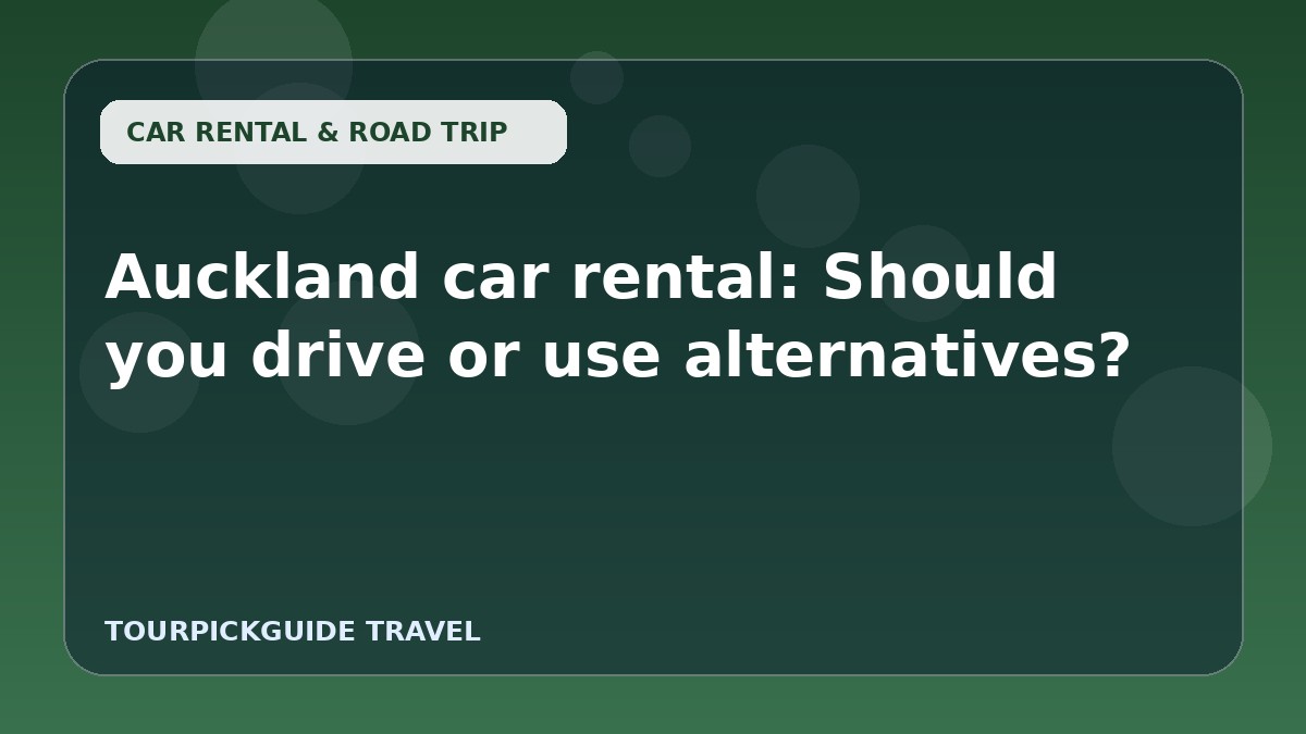 Visual guide for Auckland car rental: Should you drive or use alternatives?