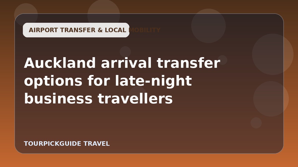 Visual guide for Auckland arrival transfer options for late-night business travellers