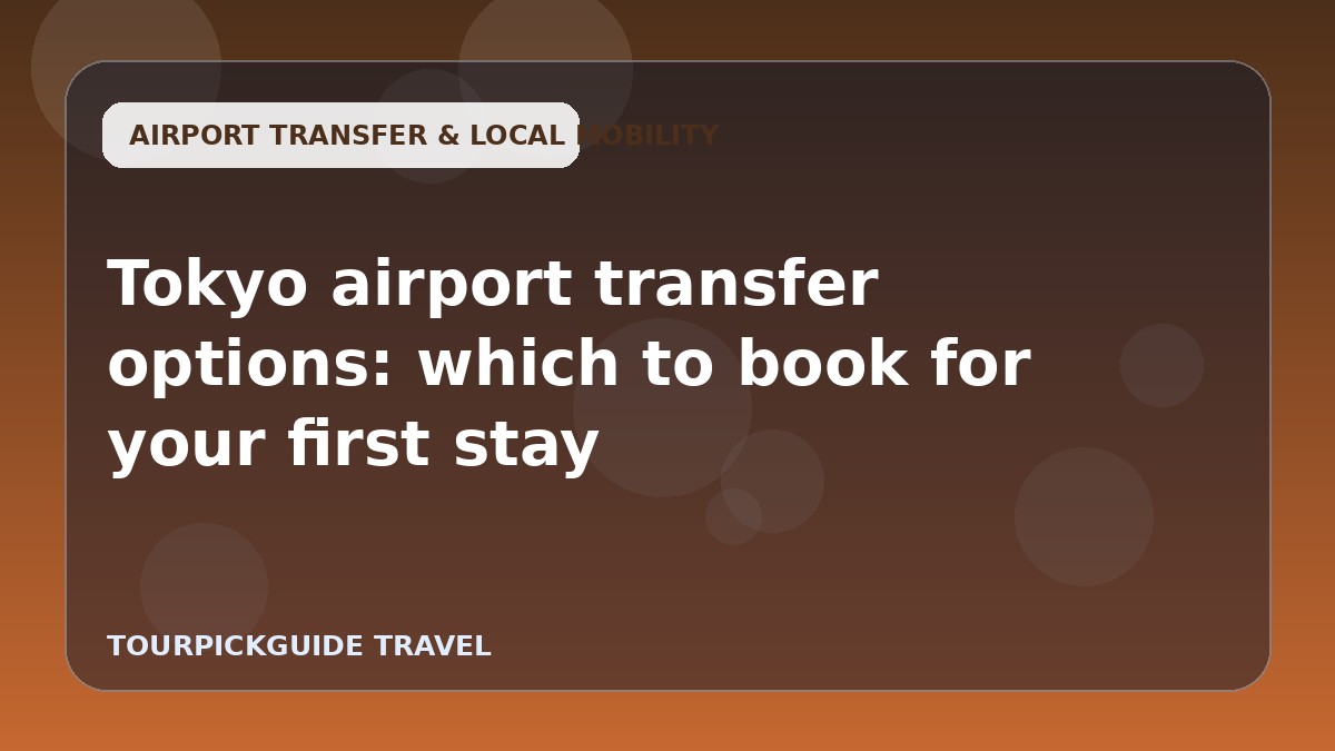 Visual guide for Tokyo airport transfer options: which to book for your first stay