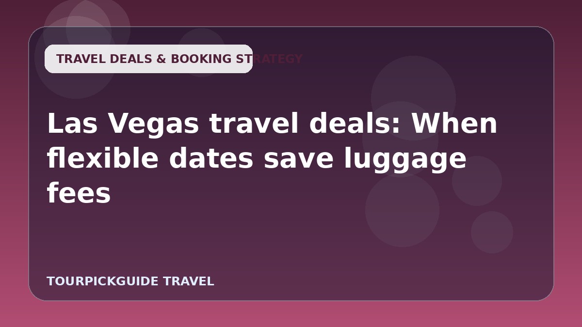 Visual guide for Las Vegas travel deals: When flexible dates save luggage fees