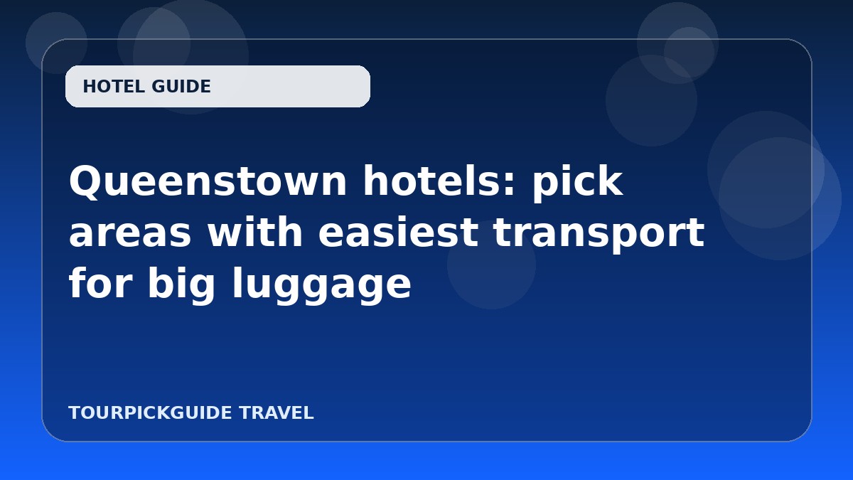 Visual guide for Queenstown hotels: pick areas with easiest transport for big luggage
