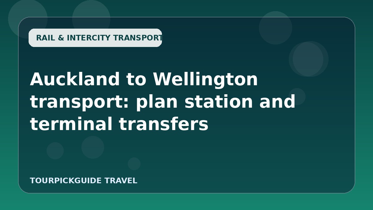 Visual guide for Auckland to Wellington transport: plan station and terminal transfers